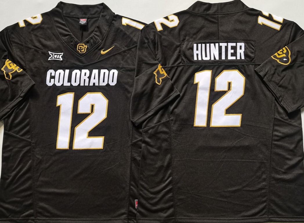 Men Colorado Buffaloes #12 Hunter Black 2025 Nike Limited NCAA Jersey style 3->more ncaa teams->NCAA Jersey